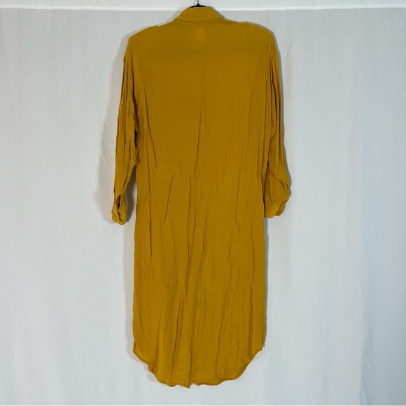 Sacha Mustard Yellow Vintage Midi Shirt Dress - Picture 6 of 7